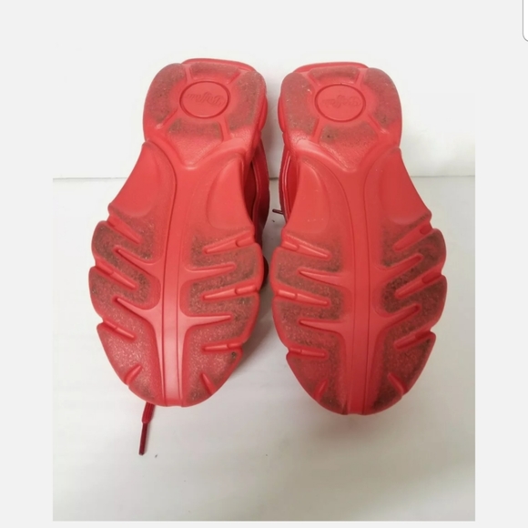 SOLD Buffalo Size 7.5 Corin Chunky Platform Sneakers Red Disruptors Thick Sole - Picture 9 of 9